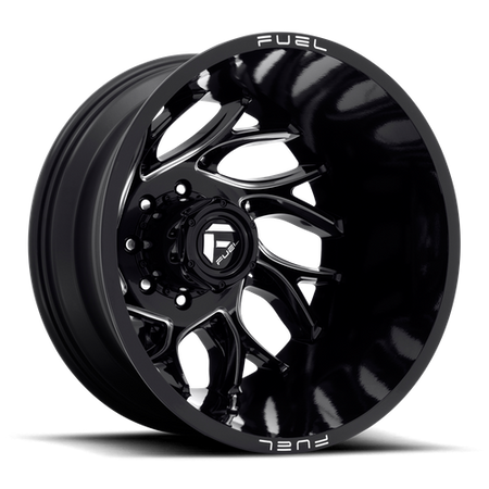Fuel 1PC D741 RUNNER – 20X8.25 – 8X200 – -202 mm – GLOSS BLACK MILLED
