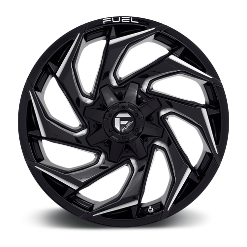 Fuel 1PC D753 REACTION – 20X10 – 8X165.1 – -18 mm – GLOSS BLACK MILLED
