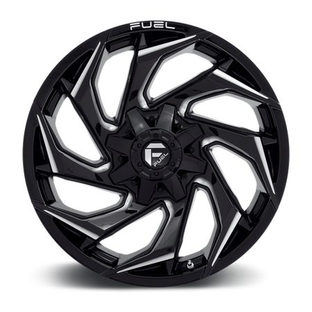 Fuel 1PC D753 REACTION – 20X10 – 8X165.1 – -18 mm – GLOSS BLACK MILLED