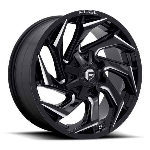 Fuel 1PC D753 REACTION – 20X10 – 8X165.1 – -18 mm – GLOSS BLACK MILLED