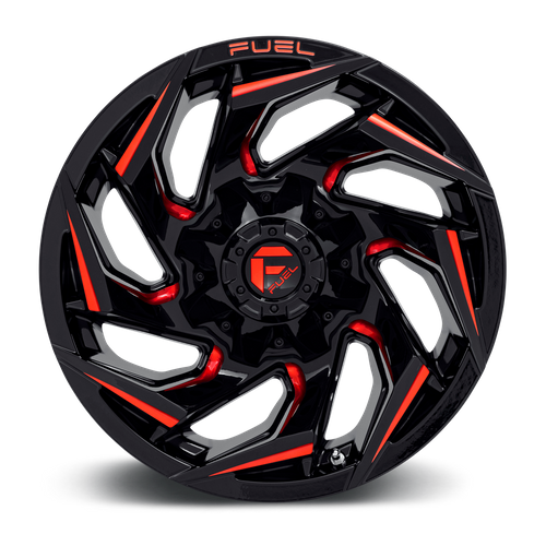 Fuel 1PC D755 REACTION – 17X9 – 6X135/6X139.7 – 1 mm – GLOSS BLACK MILLED W/ RED TINT