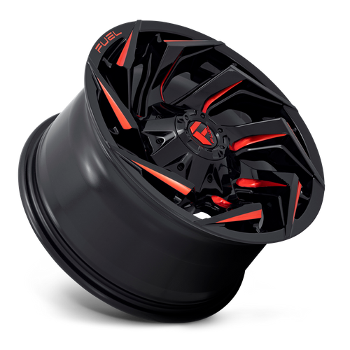 Fuel 1PC D755 REACTION – 17X9 – 6X135/6X139.7 – 1 mm – GLOSS BLACK MILLED W/ RED TINT