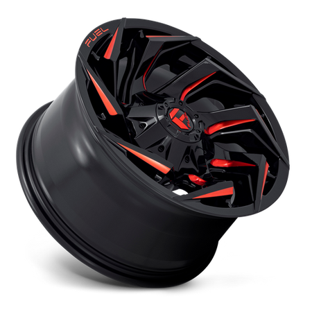 Fuel 1PC D755 REACTION – 17X9 – 6X135/6X139.7 – 1 mm – GLOSS BLACK MILLED W/ RED TINT