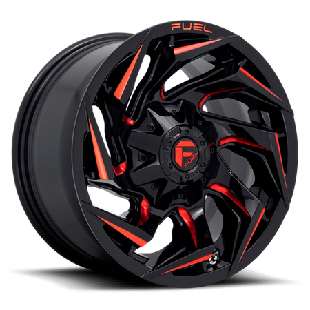 Fuel 1PC D755 REACTION – 17X9 – 6X135/6X139.7 – 1 mm – GLOSS BLACK MILLED W/ RED TINT