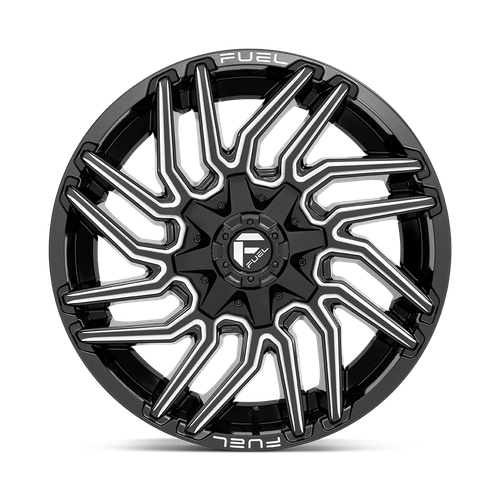 Fuel 1PC D773 TYPHOON – 20X9 – 8X165.1 – 1 mm – GLOSS BLACK MILLED