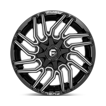 Fuel 1PC D773 TYPHOON – 20X9 – 8X165.1 – 1 mm – GLOSS BLACK MILLED