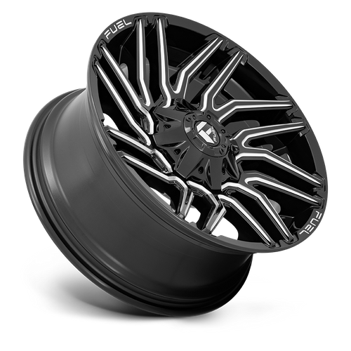 Fuel 1PC D773 TYPHOON – 20X9 – 8X165.1 – 1 mm – GLOSS BLACK MILLED