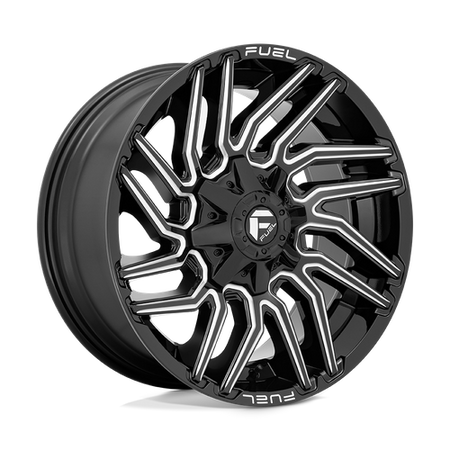 Fuel 1PC D773 TYPHOON – 20X9 – 8X165.1 – 1 mm – GLOSS BLACK MILLED