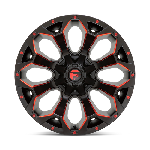 Fuel 1PC D787 ASSAULT – 17X8.5 – 6X120 – 14 mm – MATTE BLACK RED MILLED
