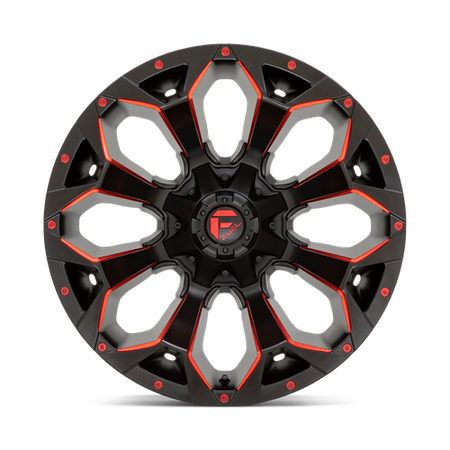 Fuel 1PC D787 ASSAULT – 17X8.5 – 6X120 – 14 mm – MATTE BLACK RED MILLED