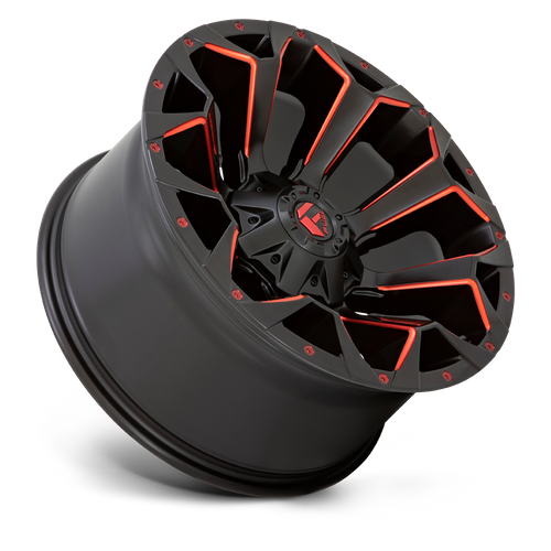Fuel 1PC D787 ASSAULT – 20X10 – 5X114.3/5X127 – -18 mm – MATTE BLACK RED MILLED