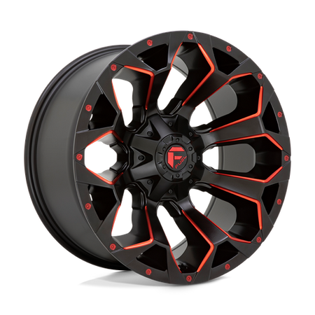 Fuel 1PC D787 ASSAULT – 20X9 – 6X135/6X139.7 – 19 mm – MATTE BLACK RED MILLED