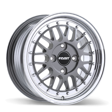 Fast Wheels – FR01 – 15X7.0 – 4x108 – +25 mm – Gunmétal lustré avec rebord machinée