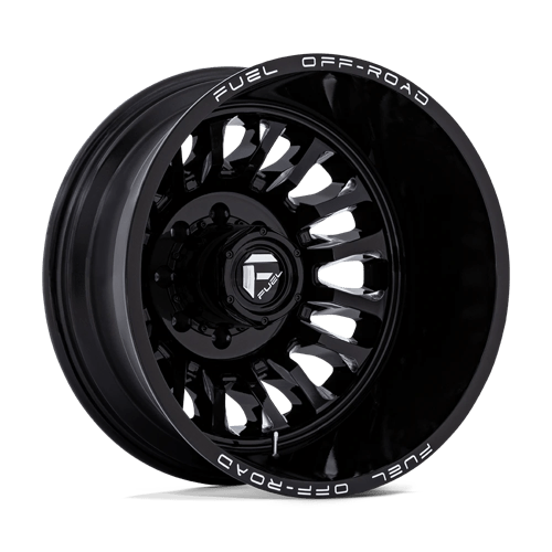 Fuel 1PC D868 ARC DUALLY – 20X8.25 – 8X210 – -201 mm – GLOSS BLACK MILLED