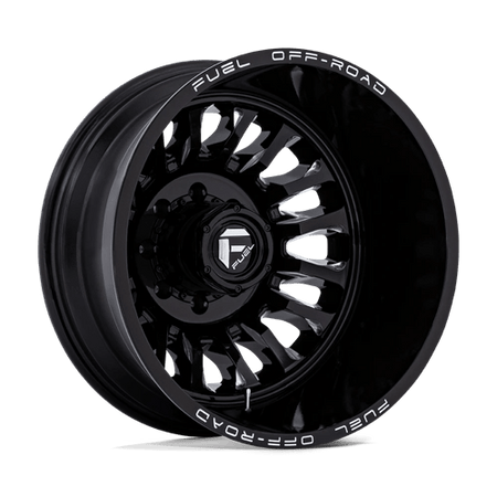 Fuel 1PC D868 ARC DUALLY – 20X8.25 – 8X210 – -201 mm – GLOSS BLACK MILLED