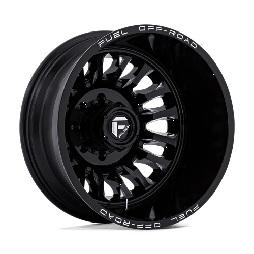 Fuel 1PC D868 ARC DUALLY – 20X8.25 – 8X210 – -227 mm – GLOSS BLACK MILLED