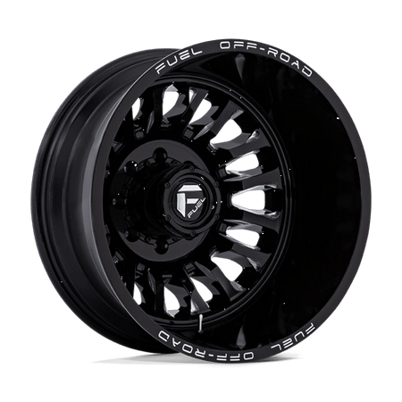 Fuel 1PC D868 ARC DUALLY – 20X8.25 – 8X210 – -227 mm – GLOSS BLACK MILLED