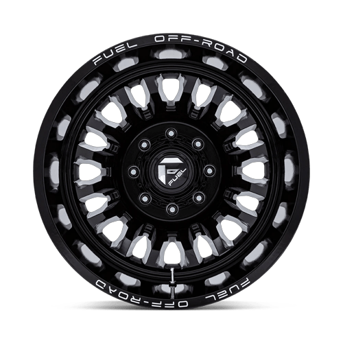 Fuel 1PC D868 ARC DUALLY – 20X8.25 – 8X210 – -227 mm – GLOSS BLACK MILLED