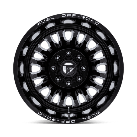 Fuel 1PC D868 ARC DUALLY – 20X8.25 – 8X210 – -227 mm – GLOSS BLACK MILLED