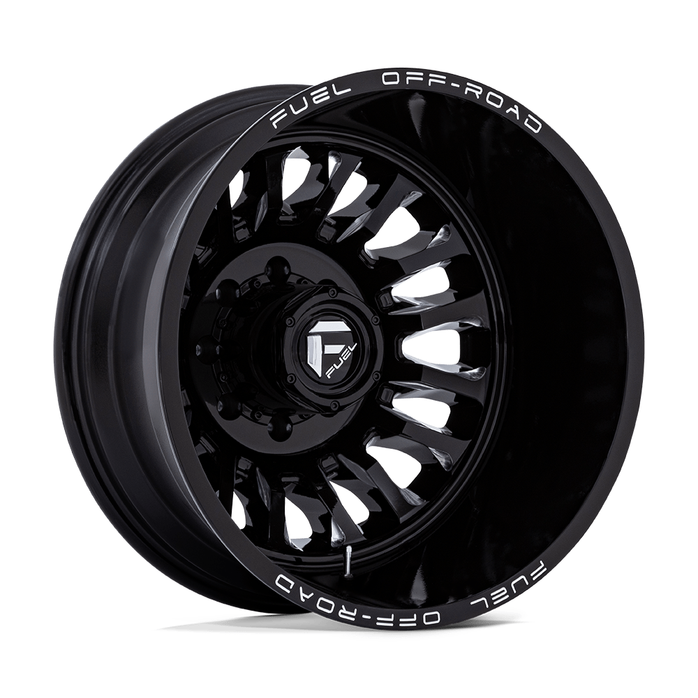 Fuel 1PC D868 ARC DUALLY – 20X8.25 – 8X165.1 – -240 mm – GLOSS BLACK MILLED