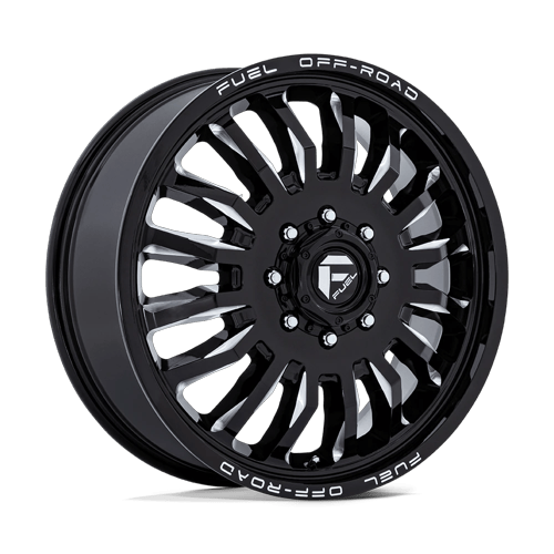 Fuel 1PC D868 ARC DUALLY – 20X8.25 – 8X200 – 104 mm – GLOSS BLACK MILLED