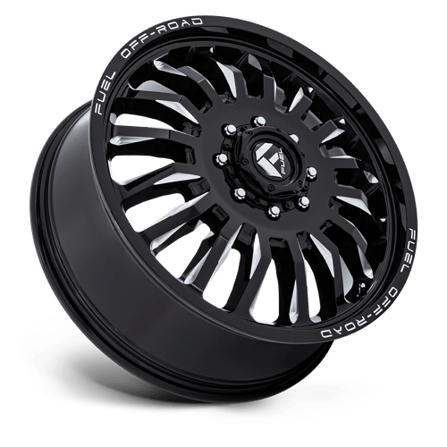 Fuel 1PC D868 ARC DUALLY – 20X8.25 – 8X200 – 104 mm – GLOSS BLACK MILLED
