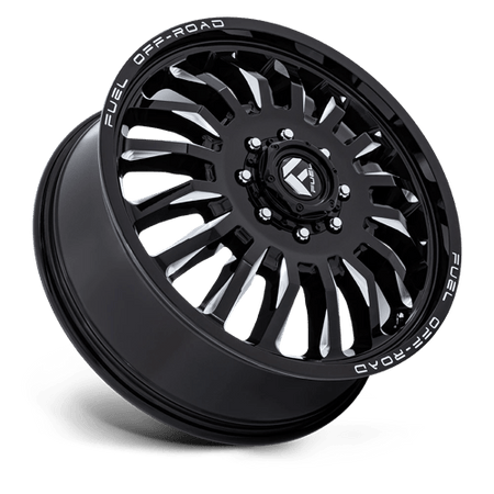 Fuel 1PC D868 ARC DUALLY – 20X8.25 – 8X200 – 104 mm – GLOSS BLACK MILLED
