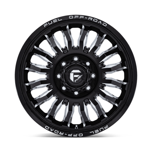Fuel 1PC D868 ARC DUALLY – 20X8.25 – 8X200 – 104 mm – GLOSS BLACK MILLED