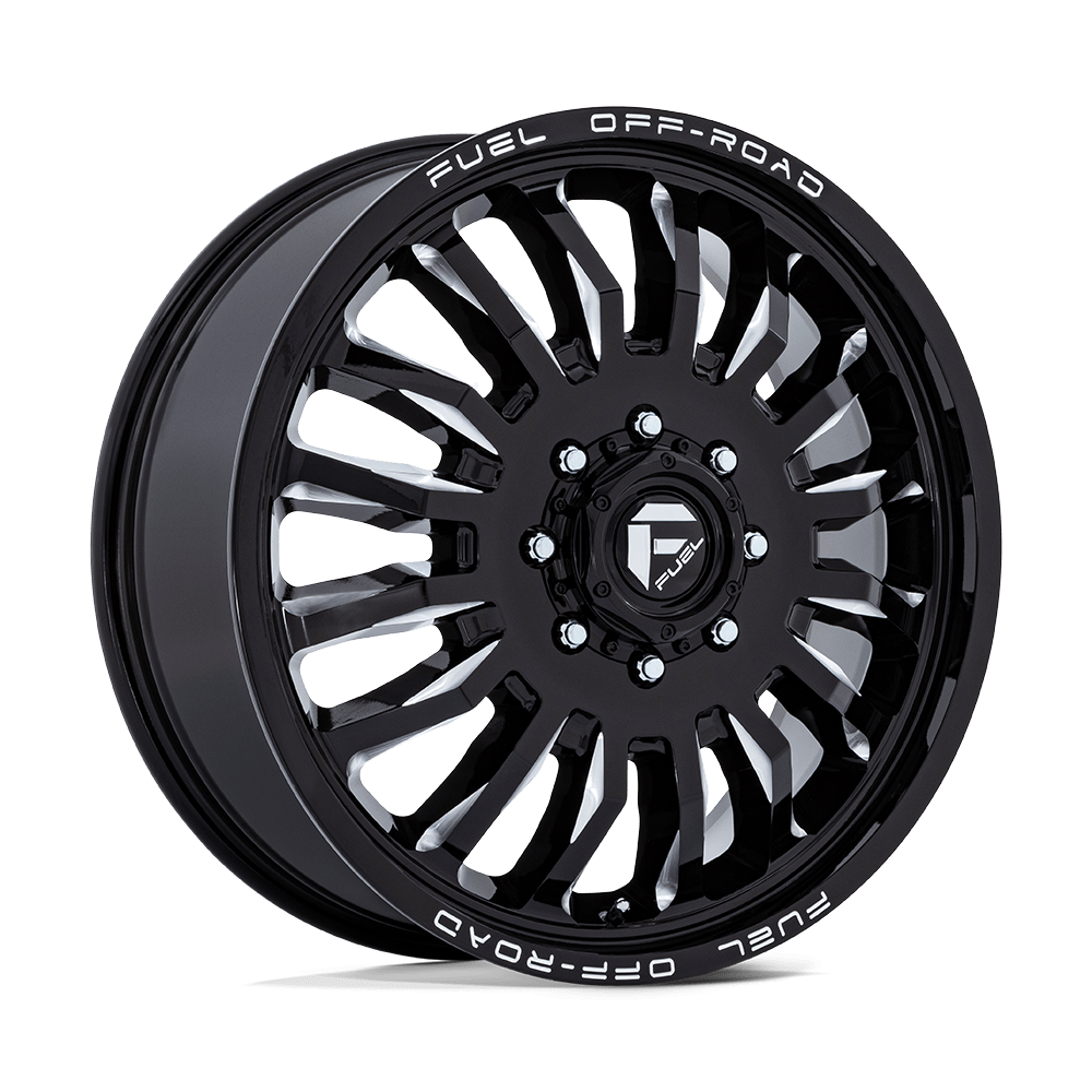 Fuel 1PC D868 ARC DUALLY – 22X8.25 – 8X200 – 104 mm – GLOSS BLACK MILLED
