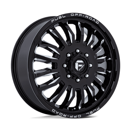 Fuel 1PC D868 ARC DUALLY – 22X8.25 – 8X200 – 104 mm – GLOSS BLACK MILLED