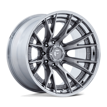 Fuel 1PC FC402 CATALYST – 22X10 – 8X165.1 – -18 mm – PLATINUM W/ CHROME LIP
