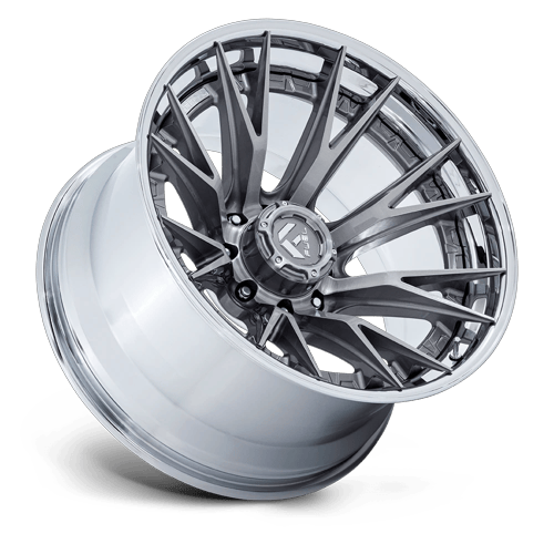 Fuel 1PC FC402 CATALYST – 24X12 – 8X180 – -44 mm – PLATINUM W/ CHROME LIP