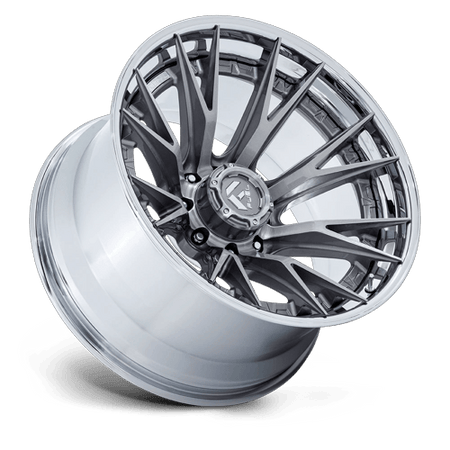 Fuel 1PC FC402 CATALYST – 24X12 – 8X180 – -44 mm – PLATINUM W/ CHROME LIP