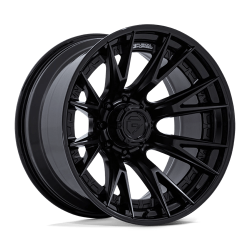 Fuel 1PC FC402 CATALYST – 20X9 – 8X170 – 1 mm – MATTE BLACK W/ GLOSS BLACK LIP