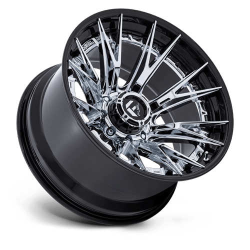 Fuel 1PC FC402 CATALYST – 20X10 – 8X180 – -18 mm – CHROME W/ GLOSS BLACK LIP
