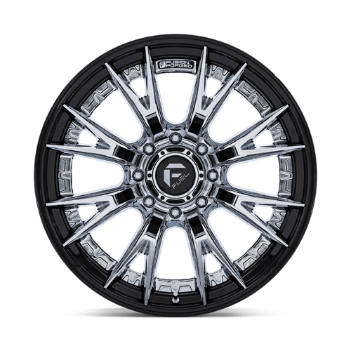 Fuel 1PC FC402 CATALYST – 20X10 – 8X180 – -18 mm – CHROME W/ GLOSS BLACK LIP