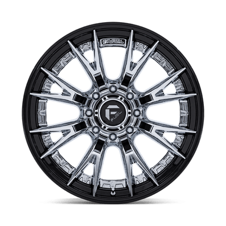 Fuel 1PC FC402 CATALYST – 20X10 – 8X180 – -18 mm – CHROME W/ GLOSS BLACK LIP