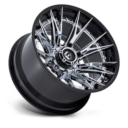 Fuel 1PC FC402 CATALYST – 22X12 – 8X165.1 – -44 mm – CHROME W/ GLOSS BLACK LIP