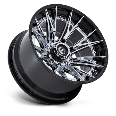 Fuel 1PC FC402 CATALYST – 24X12 – 8X165.1 – -44 mm – CHROME W/ GLOSS BLACK LIP