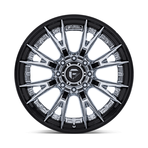 Fuel 1PC FC402 CATALYST – 24X12 – 8X165.1 – -44 mm – CHROME W/ GLOSS BLACK LIP