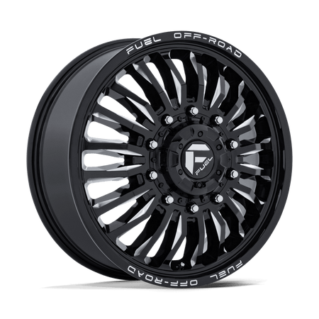 Fuel 1PC D868 ARC DUALLY – 22X8.25 – 10X225 – 104 mm – GLOSS BLACK MILLED