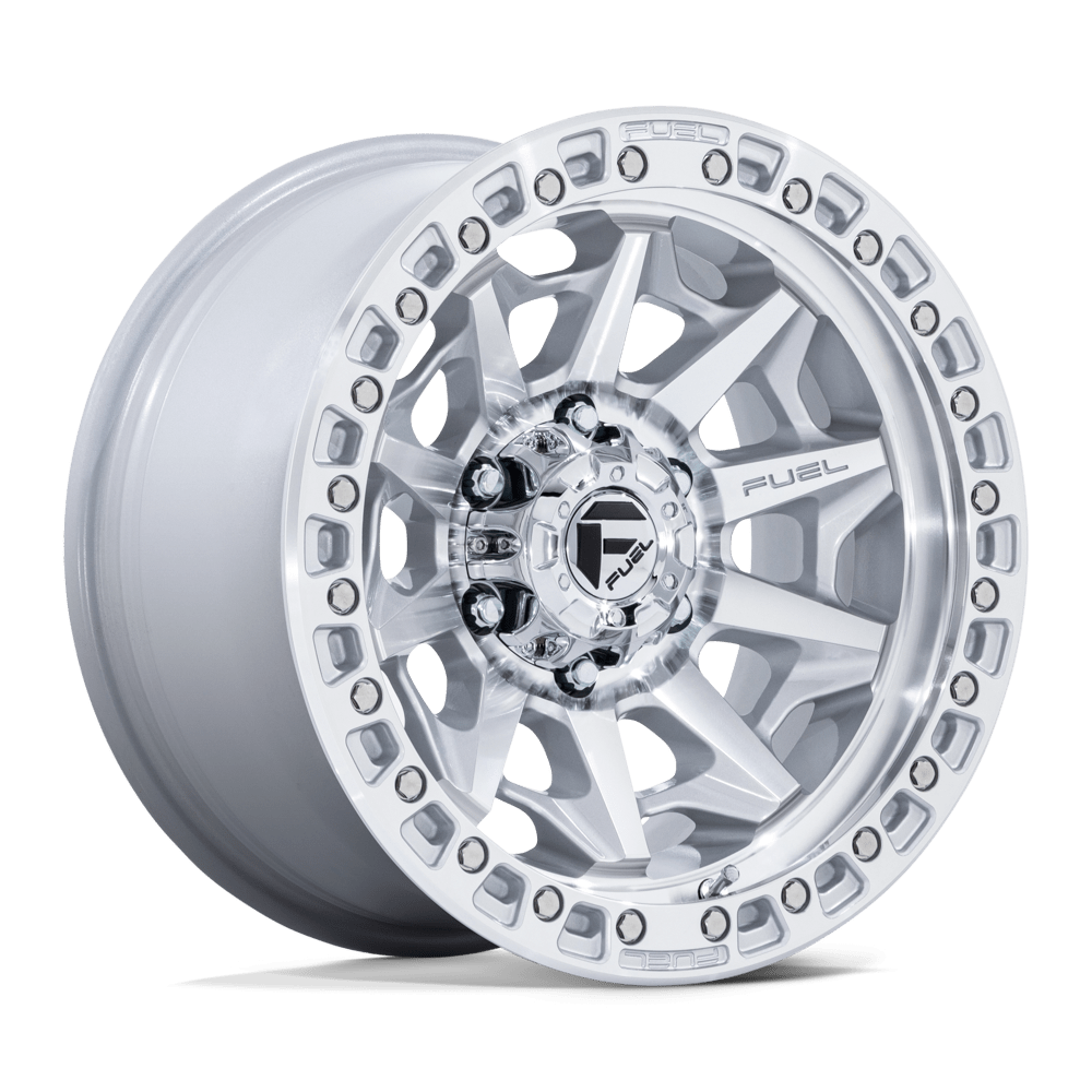 Fuel 1PC D883 COVERT – 20X10 – 6X139.7 – -18 mm – SILVER W/ MACHINED FACE