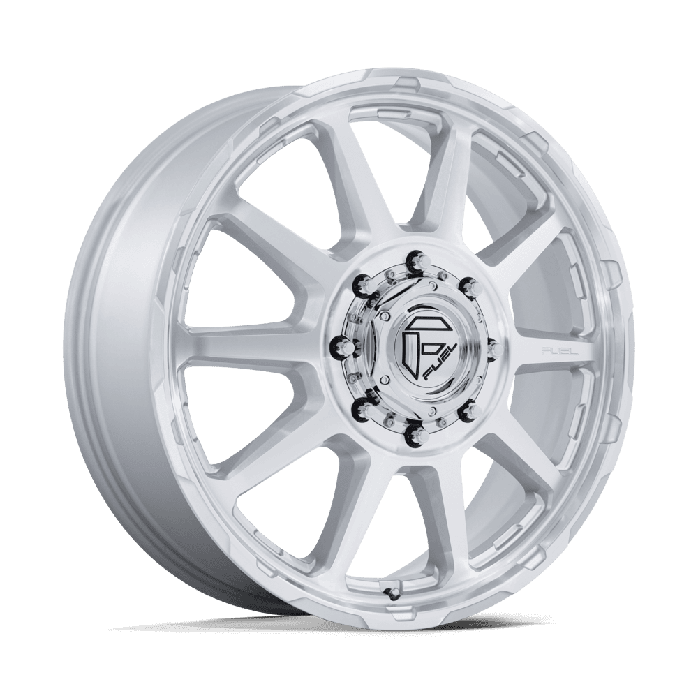 Fuel 1PC D912 CIRCUIT DUALLY – 20X8.25 – 8X200 – 105 mm – GLOSS SILVER W/ MACHINED FACE