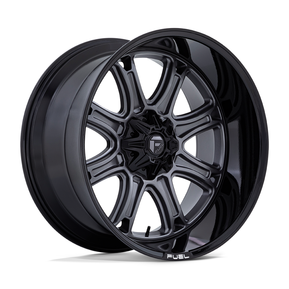 Fuel 1PC DARKSTAR – 22X10 – 6X135/6X139.7 – 10 mm – MATTE GUNMETAL W/ BLACK LIP