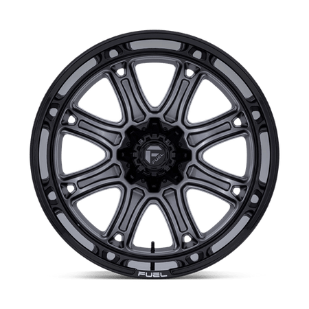 Fuel 1PC DARKSTAR – 24X12 – 8X165.1 – -44 mm – MATTE GUNMETAL W/ BLACK LIP