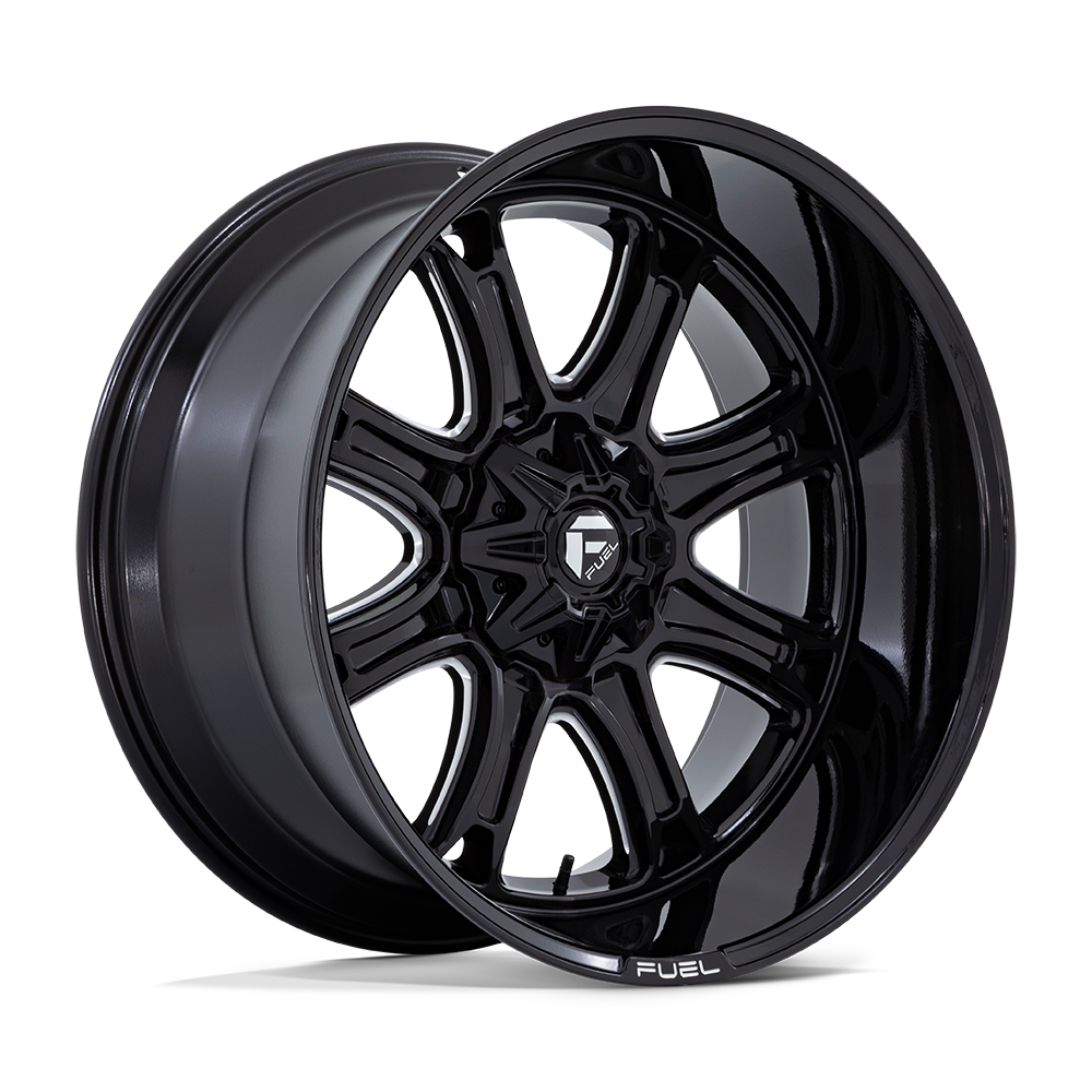 Fuel 1PC DARKSTAR – 24X12 – 8X170 – -44 mm – GLOSS BLACK MILLED