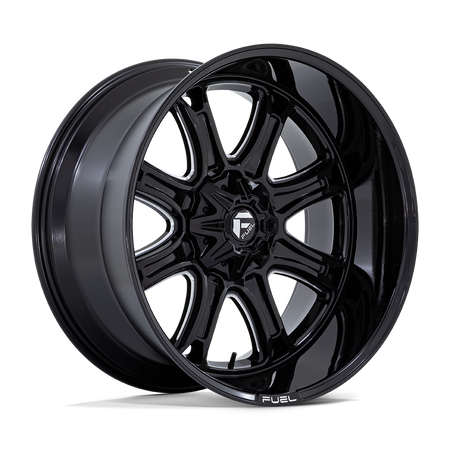 Fuel 1PC DARKSTAR – 24X12 – 8X170 – -44 mm – GLOSS BLACK MILLED
