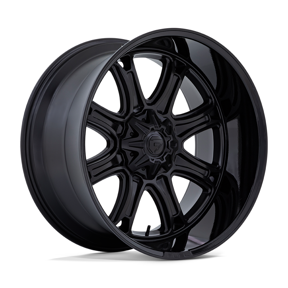 Fuel 1PC DARKSTAR – 22X10 – 5X127/5X139.7 – -18 mm – MATTE BLACK W/ GLOSS BLACK LIP