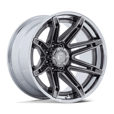 Fuel 1PC FC401 BRAWL – 24X12 – 8X165.1 – -44 mm – PLATINUM W/ CHROME LIP