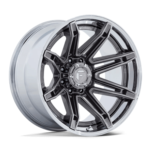 Fuel 1PC FC401 BRAWL – 24X12 – 6X139.7 – -44 mm – PLATINUM W/ CHROME LIP